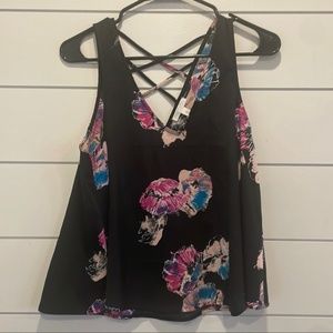 Abound Flowy Floral Crop Tank Women’s Sz S